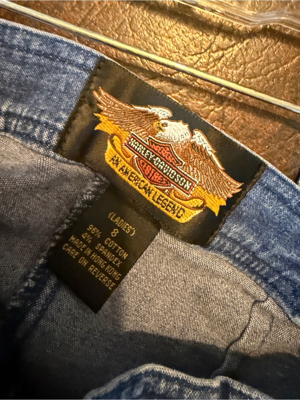 Vintage Harley Davidson Women’s Jeans Size 8 High Rise Stretch Embroidered